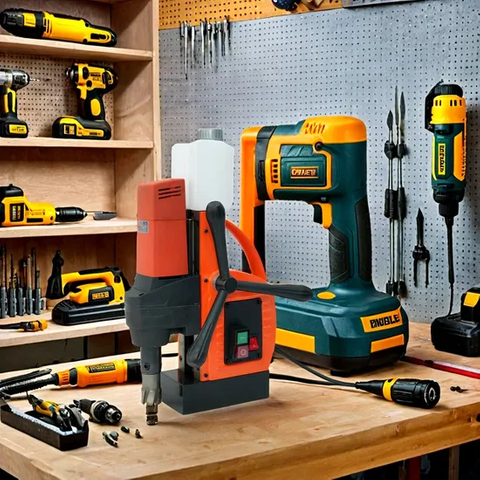 Сверхмощная магнитная корончатая дрель со спиральным сверлом диаметром 16 мм