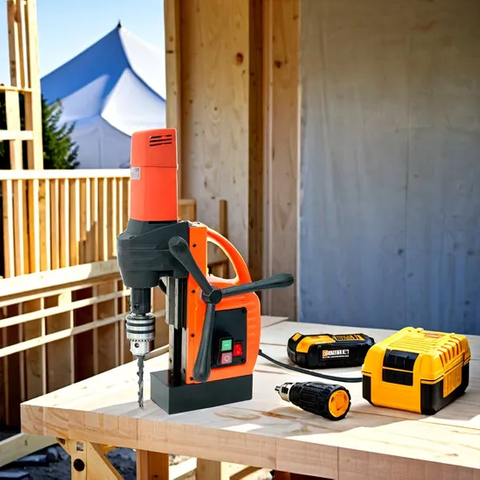 Компактная промышленная электромагнитная дрель с регулируемой скоростью