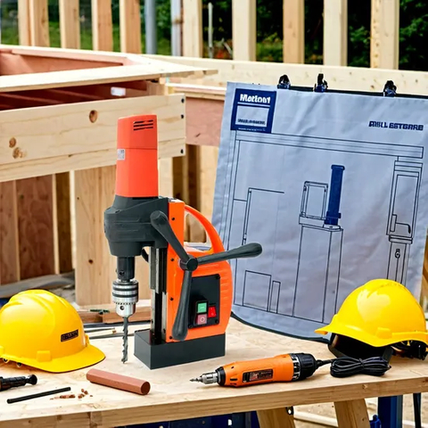 Мощный портативный электромагнитный сверлильный станок с контролем скорости